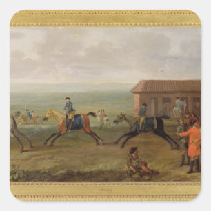 Sticker Carré Seigneur Portmore Watching Racehorses sur