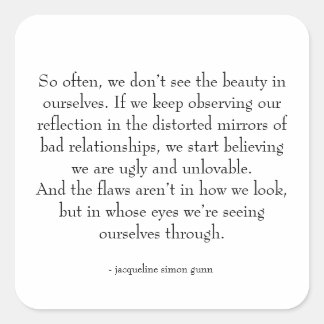 Sticker Carré self-love quote