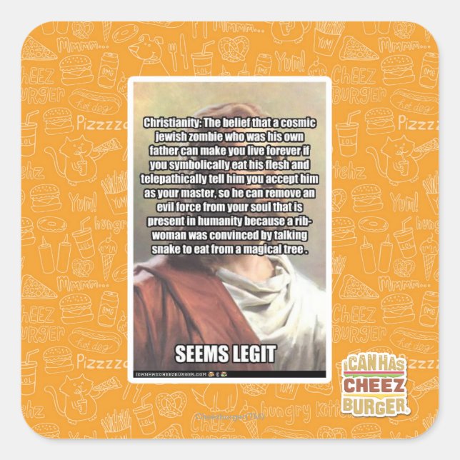 Sticker Carré Semble Legit (Devant)