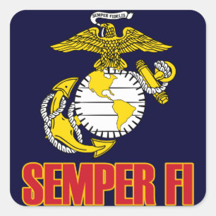 Sticker Carré Semper Fi [EGA]