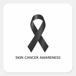Sticker Carré Sensibilisation au cancer de la peau - Mélanome