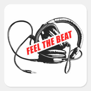 Sticker Carré Sentez la musique : Concept Graphic Print