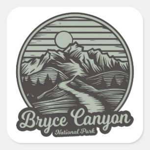 Sticker Carré Sentier de montagne du parc national de Bryce Cany