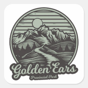 Sticker Carré Sentier de montagne du parc provincial Golden Ears