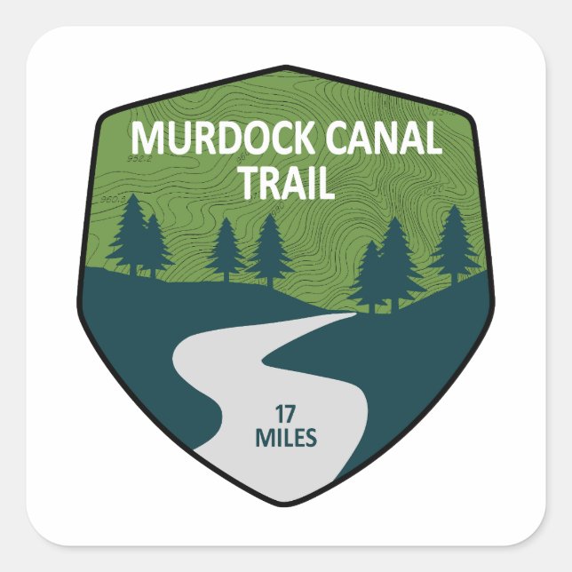 Sticker Carré Sentier Murdock Canal Trail Utah (Devant)