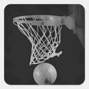 Sticker Carré Sepia Basketball