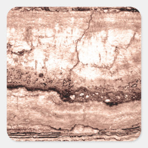 Sticker Carré Sépia beige brun moderne brûlé granit orange