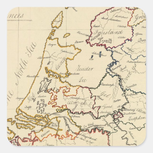 Sticker Carré Sept Provinces unies 2 (Devant)