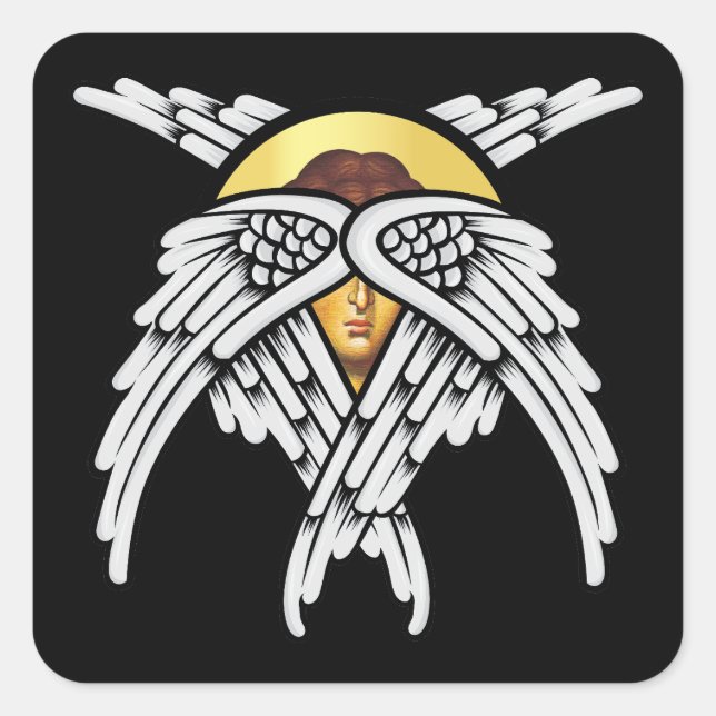 Sticker Carré Seraphim Angel Silver (Devant)