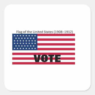 Sticker Carré Série Casquette du drapeau patriote