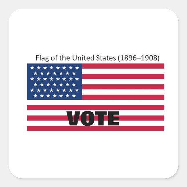 Sticker Carré Série Casquette du drapeau patriote (Devant)