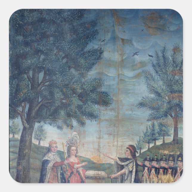 Sticker Carré Serment du roi, la reine (Devant)