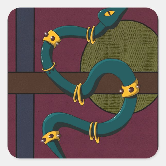 Sticker Carré Serpent (Devant)