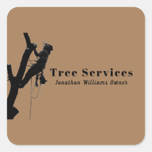 Sticker Carré Service d'ajustement de l'arbre professionnel Brow