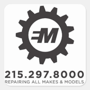 Sticker Carré Services européens de moteur, décalque de LLC