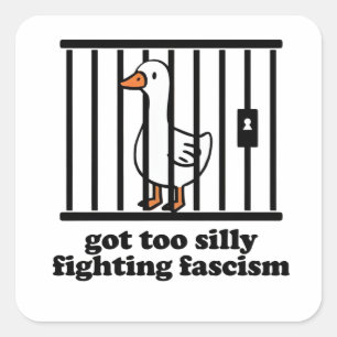 Sticker Carré S'est Trop Ridiculisé En Luttant Contre Le Facisme
