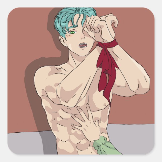 Sticker Carré sexy man (Devant)