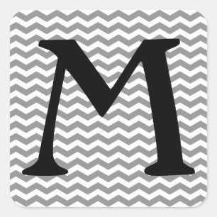 Sticker Carré Seychelles Grey Wave Chevron