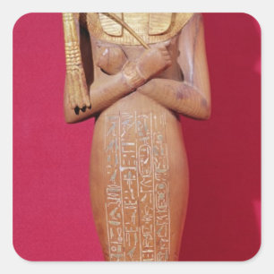 Sticker Carré Shabti figure du roi de la tombe de Toutankhamon