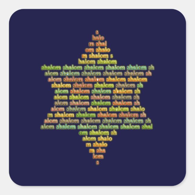 Sticker Carré Shalom (Devant)