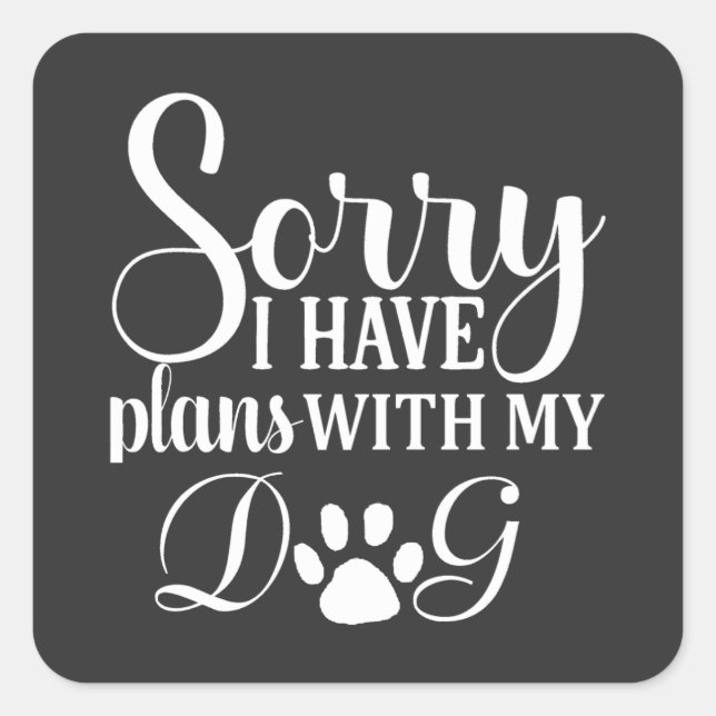 Sticker Carré Shampooing de chien (Devant)