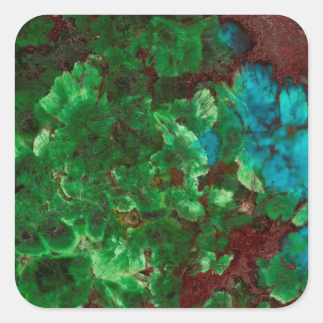 Sticker Carré Shattuckite à lace verte (Devant)