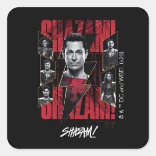 Sticker Carré SHAZAM ! Furie des dieux   Groupe SHAZAMily
