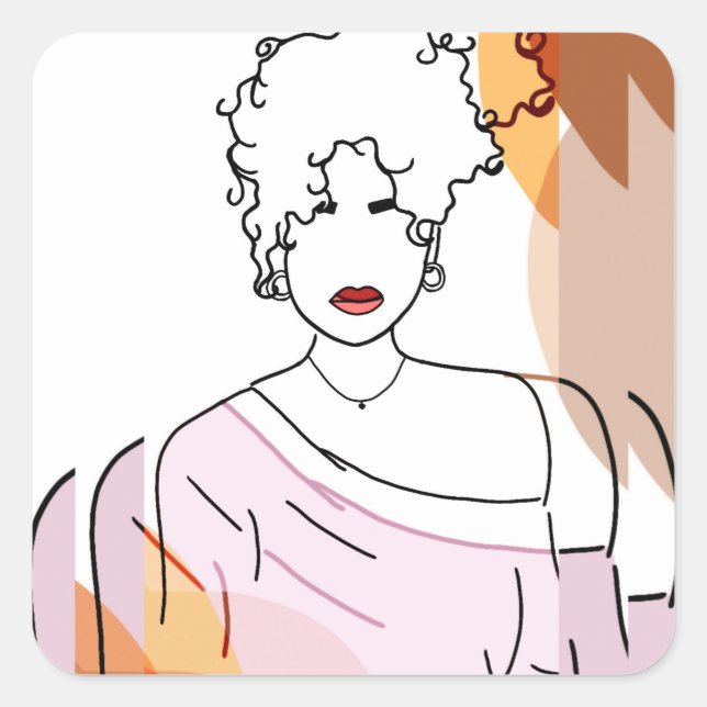 Sticker Carré she -sobreposição (Devant)