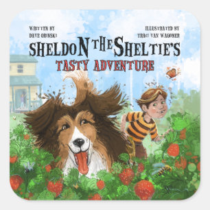 Sticker Carré Sheldon the Sheltie