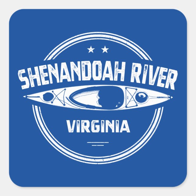Sticker Carré Shenandoah River, Virginie (Devant)