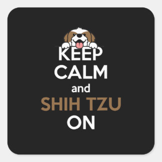 Sticker Carré Shih Tzu | Keep Calm And shih Tzu