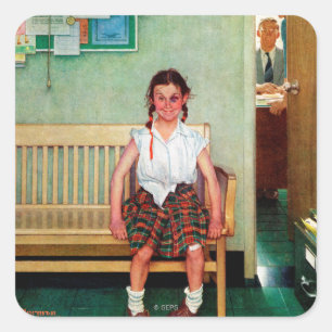 Sticker Carré Shiner ou Outside the Principal's Office