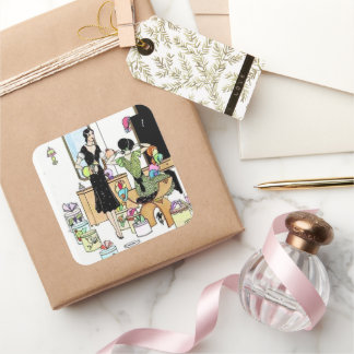 Sticker Carré Shopping pour casquettes