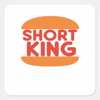 Sticker Carré Short King Funny Minimal Design