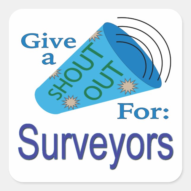 Sticker Carré Shout Out pour Surveyers (Devant)
