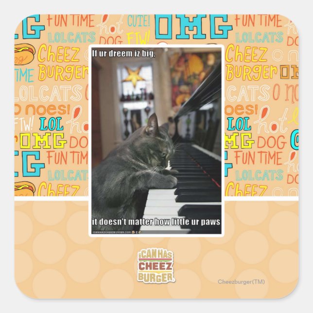 Sticker Carré Si ton rêve est grand (Devant)