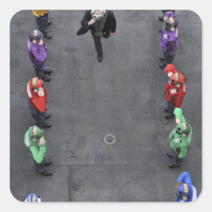 Sticker Carré Sideboys d'arc-en-ciel de marine des USA