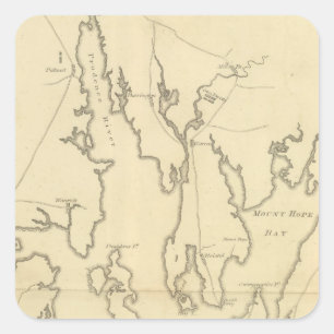 Sticker Carré Siège de Newport, Rhode Island