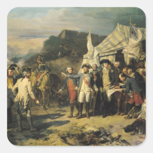Sticker Carré Siège de Yorktown, le 17 octobre 1781, 1836