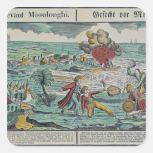 Sticker Carré Siège du Missolonghi, le 22 avril 1826
