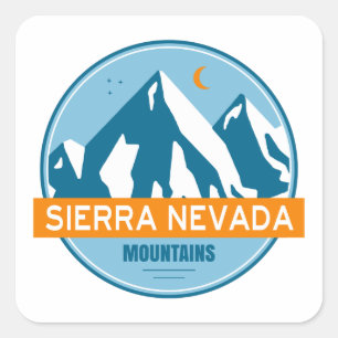 Sticker Carré Sierra Nevada Montagnes Californie