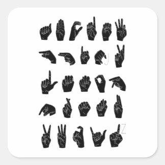 Sticker Carré Sign Language I
