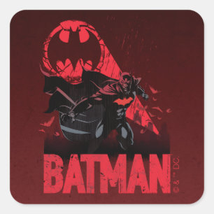 Sticker Carré Signal Batman Crimson Bat