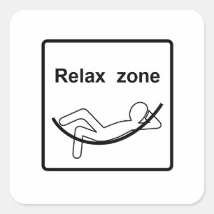 Sticker Carré Signal de zone de relaxation