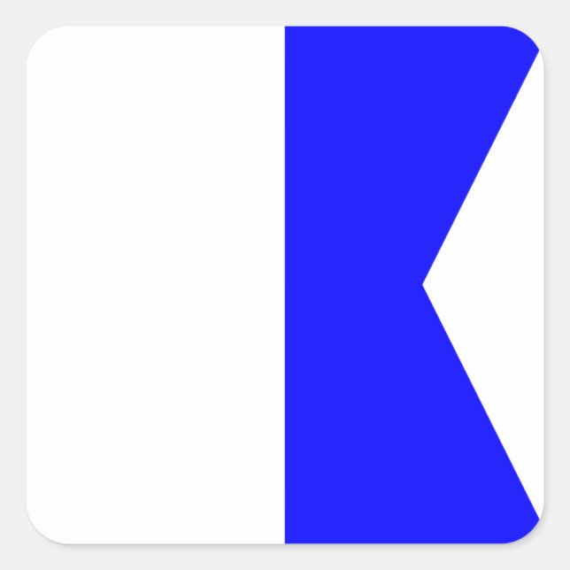 Sticker Carré Signal Nautique A (Alfa) (Devant)