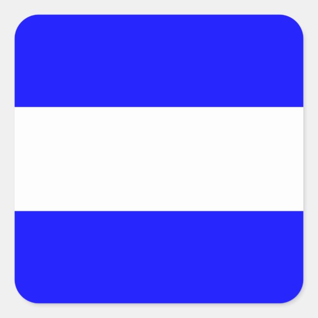 Sticker Carré Signal Nautique J (Juliet) (Devant)