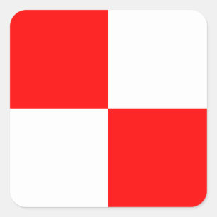 Sticker Carré Signal Nautique U (Uniforme)