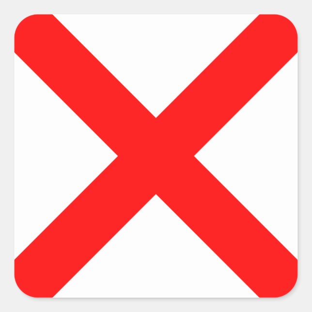 Sticker Carré Signal Nautique V (Victor) (Devant)