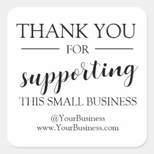 Sticker Carré Signal postal Merci modifiable