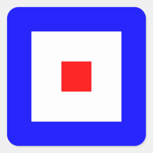 Sticker Carré Signal signalétique W (Whiskey)